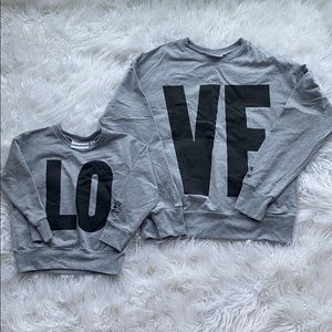 Gardner and the Gang Mommy and Me LOVE Sweatshirts